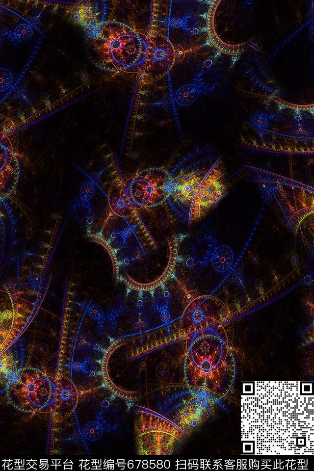 抽象炫彩肌理数码印花华亿平台下载（图片编号: 678580） - 瓦栏（Walan）