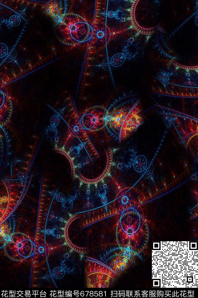 抽象炫彩肌理数码印花华亿平台下载（图片编号: 678581） - 瓦栏（Walan）