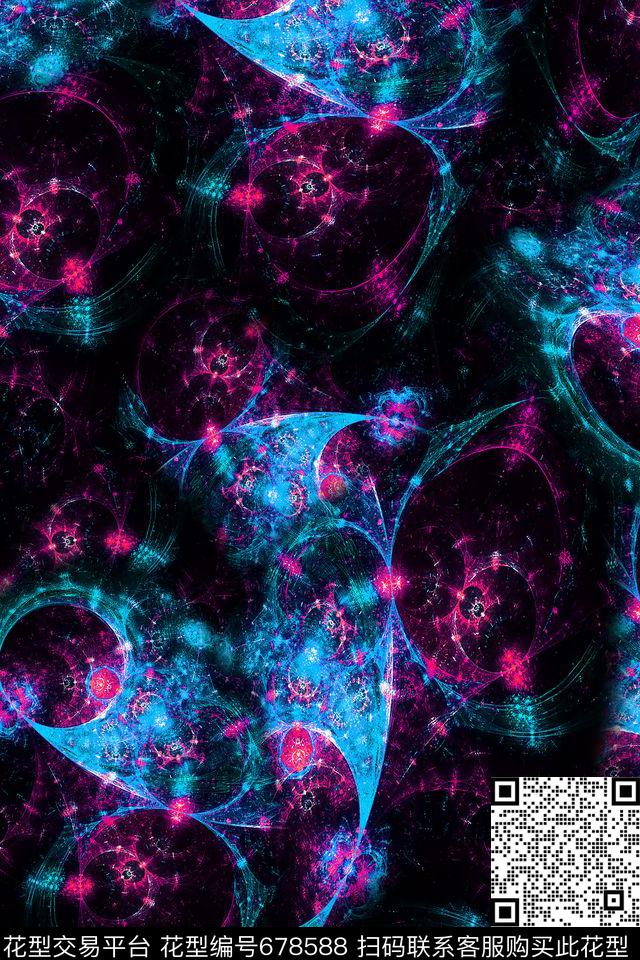抽象炫彩肌理数码印花华亿平台下载（图片编号: 678588） - 瓦栏（Walan）