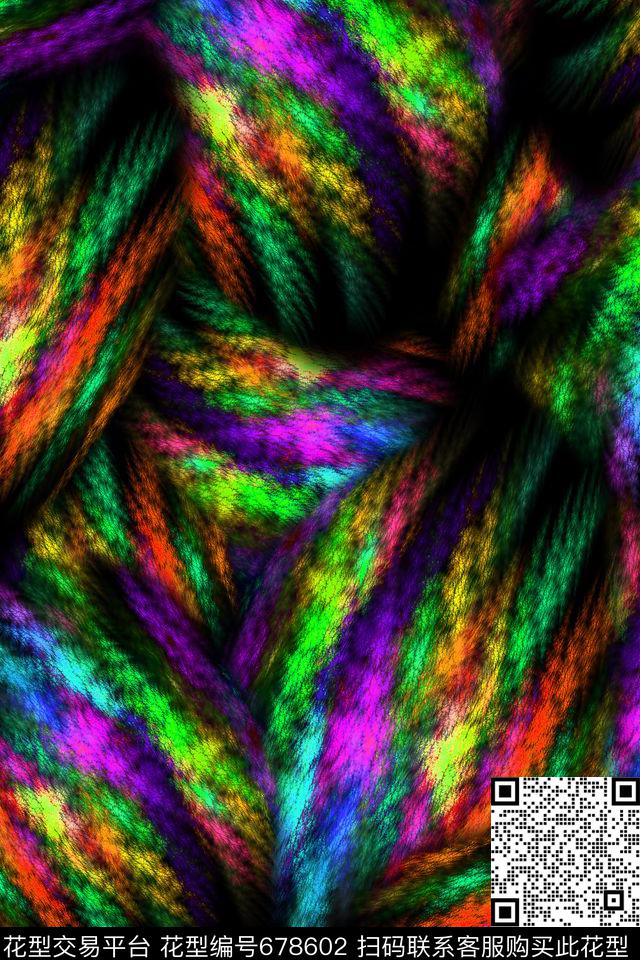 抽象炫彩肌理数码印花华亿平台下载（图片编号: 678602） - 瓦栏（Walan）