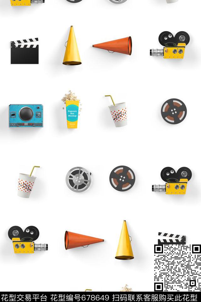 变形金刚几何卡通嘻哈风数码印花华亿平台下载（图片编号: 678649） - 瓦栏（Walan）