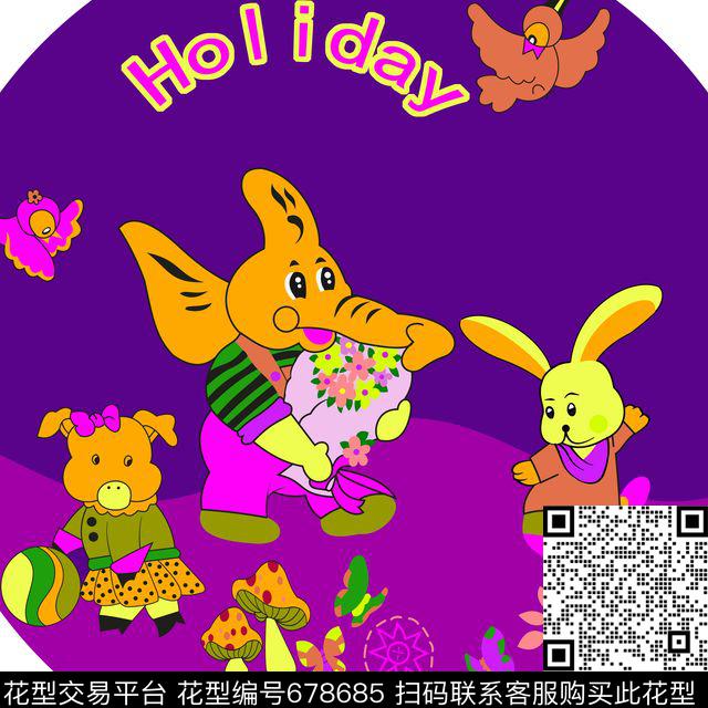 分色婴童卡通传统印花华亿平台下载（图片编号: 678685） - 瓦栏（Walan）