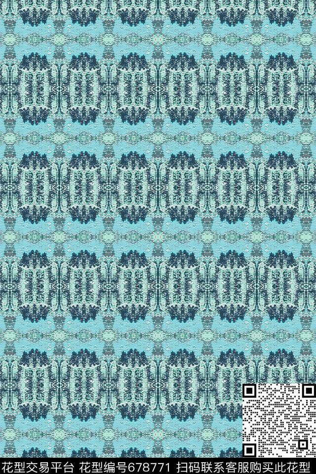 条纹混搭格子图案创意格子数码印花华亿平台下载（图片编号: 678771） - 瓦栏（Walan）