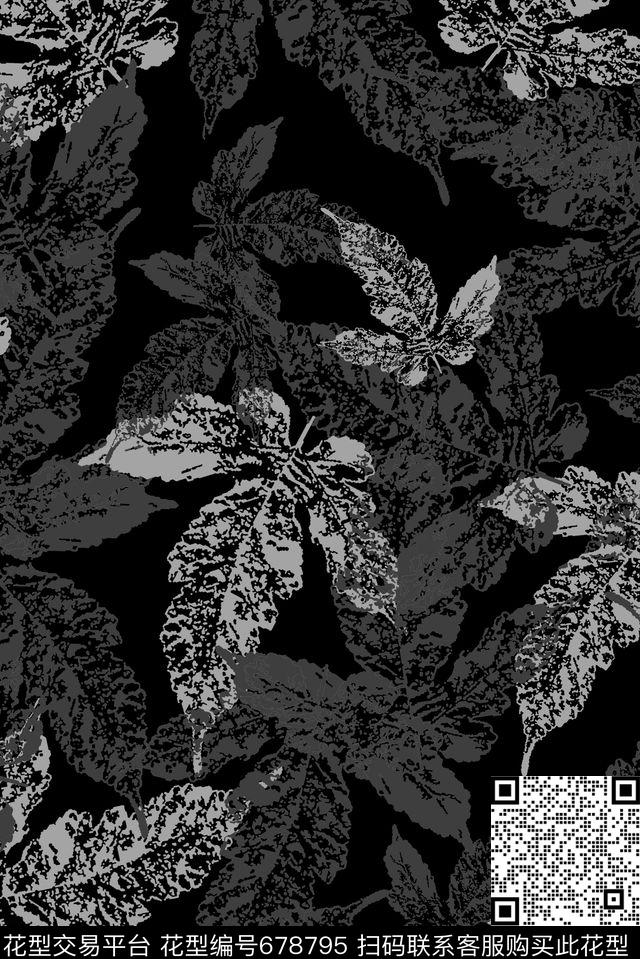 男装叶子商务休闲传统印花华亿平台下载（图片编号: 678795） - 瓦栏（Walan）