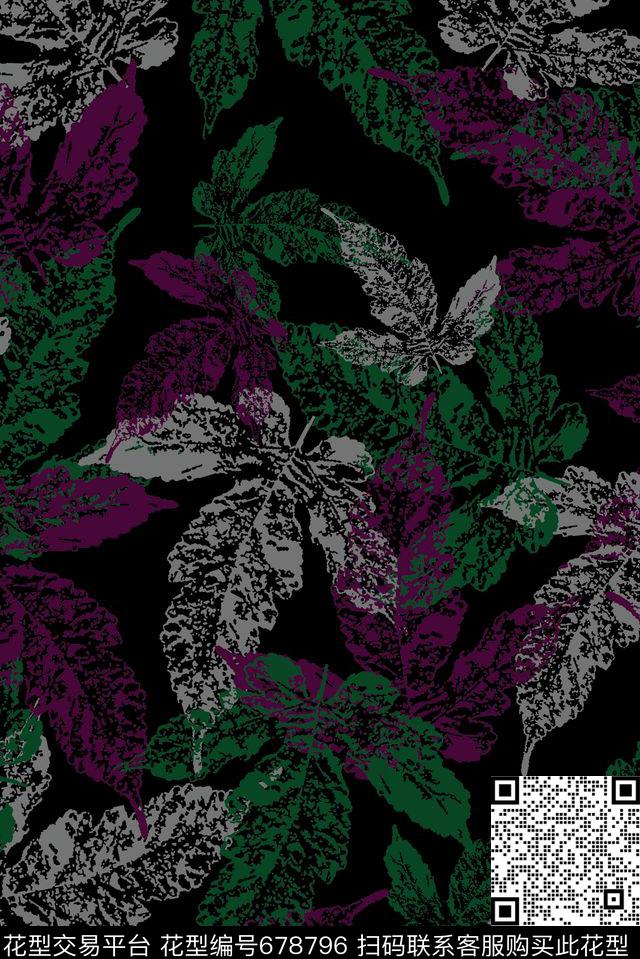 男装叶子商务休闲传统印花华亿平台下载（图片编号: 678796） - 瓦栏（Walan）