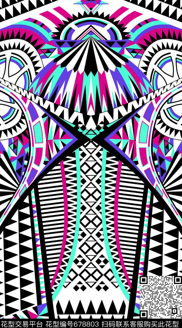 三角形菱形Fei-花纹肌理数码印花华亿平台下载（图片编号: 678803） - 瓦栏（Walan）