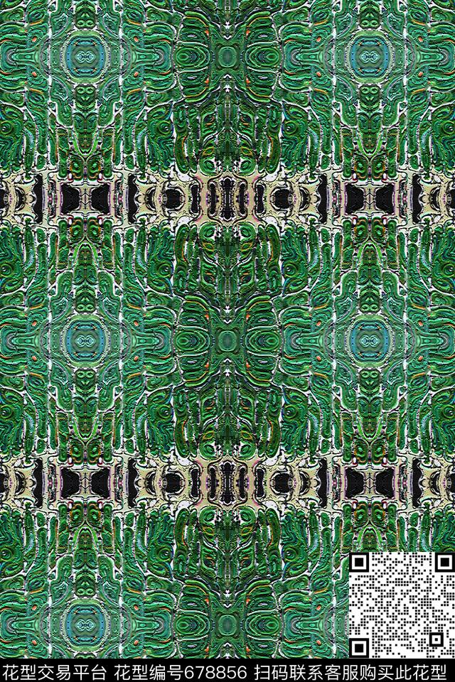 条纹混搭格子图案创意格子数码印花华亿平台下载（图片编号: 678856） - 瓦栏（Walan）