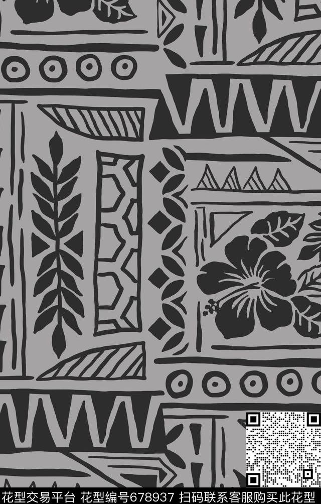 抽象色块名族风传统印花华亿平台下载（图片编号: 678937） - 瓦栏（Walan）