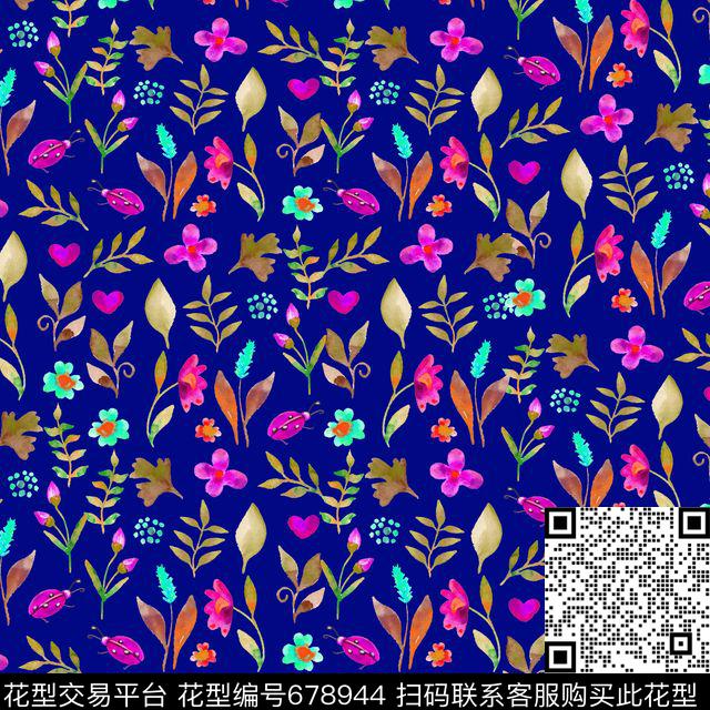 花瓣乱花小碎花数码印花华亿平台下载（图片编号: 678944） - 瓦栏（Walan）