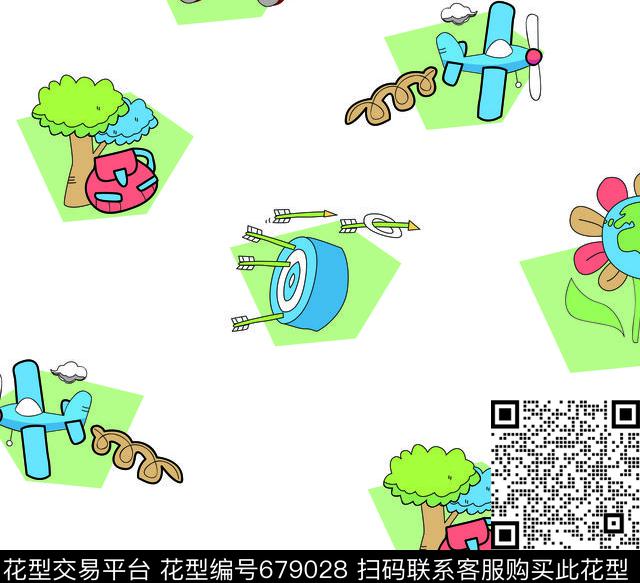 飞机玩具小包。童装华亿平台传统印花华亿平台下载（图片编号: 679028） - 瓦栏（Walan）