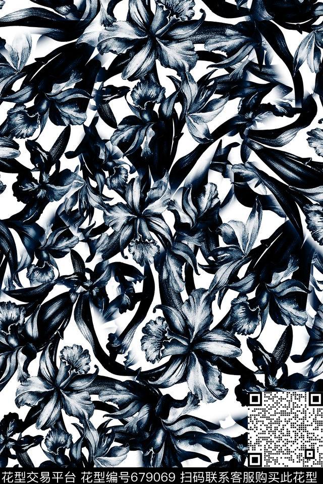 花卉女装男装数码印花华亿平台下载（图片编号: 679069） - 瓦栏（Walan）