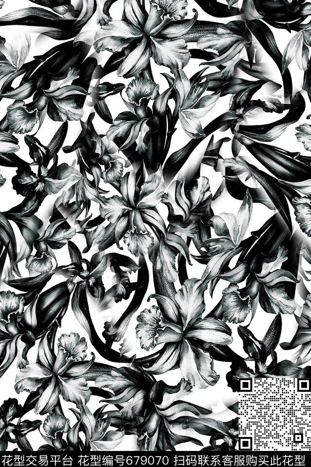花卉女装男装数码印花华亿平台下载（图片编号: 679070） - 瓦栏（Walan）
