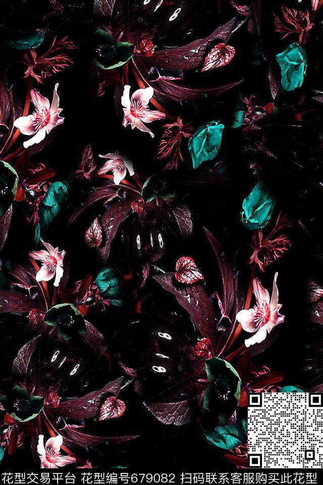 女装花卉油画数码印花华亿平台下载（图片编号: 679082） - 瓦栏（Walan）