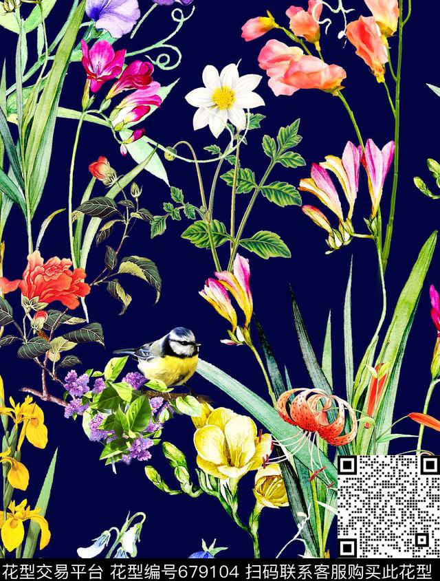 女装花卉春夏数码印花华亿平台下载（图片编号: 679104） - 瓦栏（Walan）