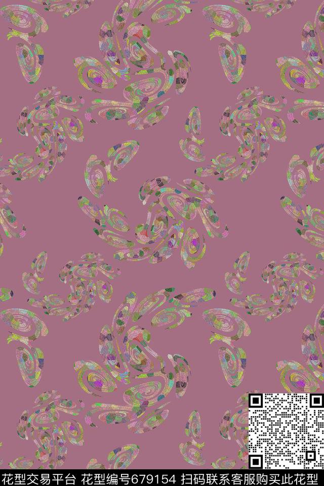 佩斯利图案创意佩斯利花纹漩涡动感数码印花华亿平台下载（图片编号: 679154） - 瓦栏（Walan）