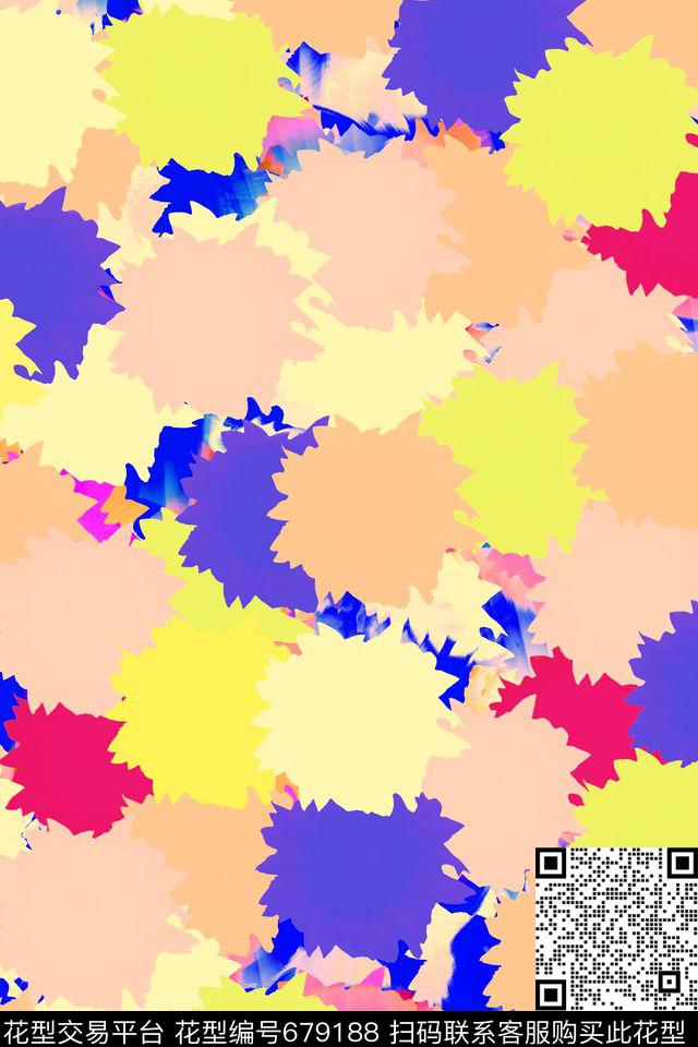 时尚男服装抽象几何传统印花华亿平台下载（图片编号: 679188） - 瓦栏（Walan）