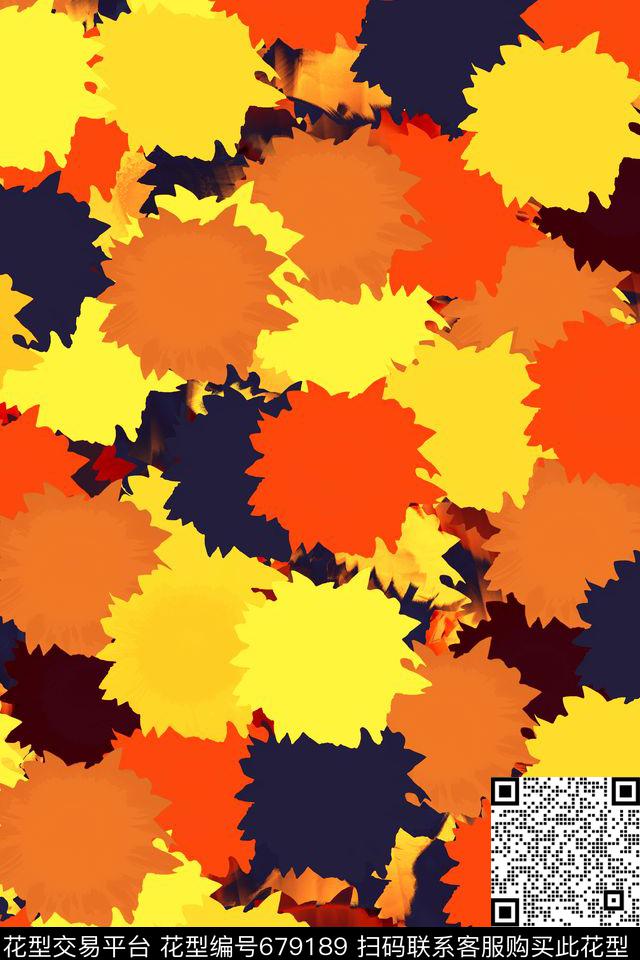 时尚男服装抽象几何传统印花华亿平台下载（图片编号: 679189） - 瓦栏（Walan）