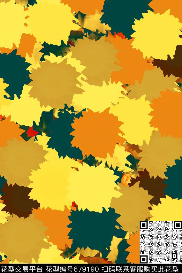 时尚男服装抽象几何传统印花华亿平台下载（图片编号: 679190） - 瓦栏（Walan）