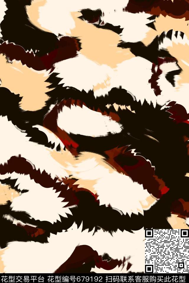 抽象时尚男服装不规则几何传统印花华亿平台下载（图片编号: 679192） - 瓦栏（Walan）