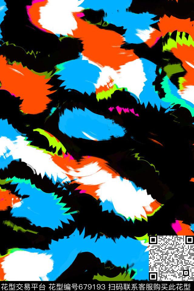 抽象时尚男服装不规则几何传统印花华亿平台下载（图片编号: 679193） - 瓦栏（Walan）