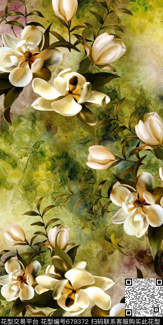 花朵花卉数码印花华亿平台下载（图片编号: 679372） - 瓦栏（Walan）