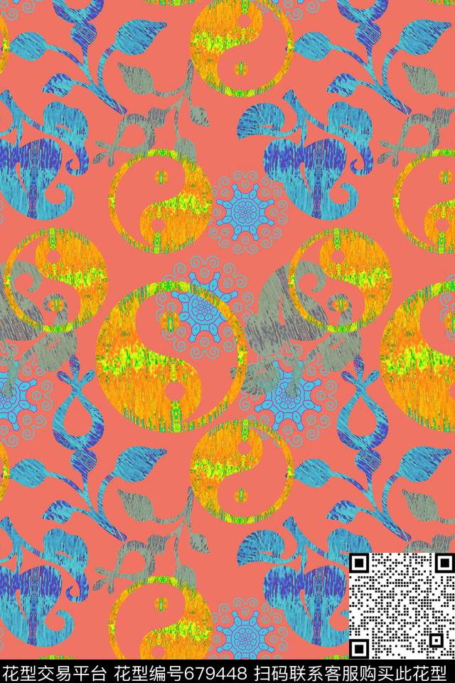 抽象变幻佩斯利图案创意佩斯利花纹数码印花华亿平台下载（图片编号: 679448） - 瓦栏（Walan）