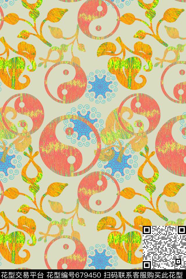 抽象变幻佩斯利图案创意佩斯利花纹数码印花华亿平台下载（图片编号: 679450） - 瓦栏（Walan）