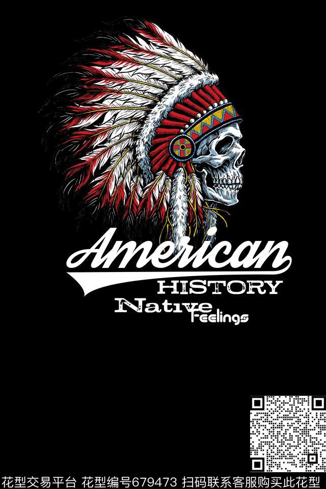 欧美民族风印第安人数码印花华亿平台下载（图片编号: 679473） - 瓦栏（Walan）
