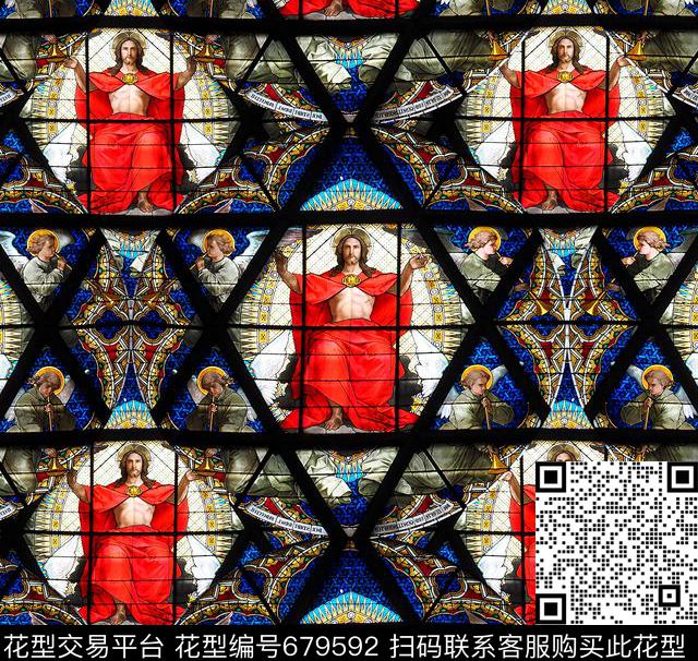 欧式壁画教堂数码印花华亿平台下载（图片编号: 679592） - 瓦栏（Walan）