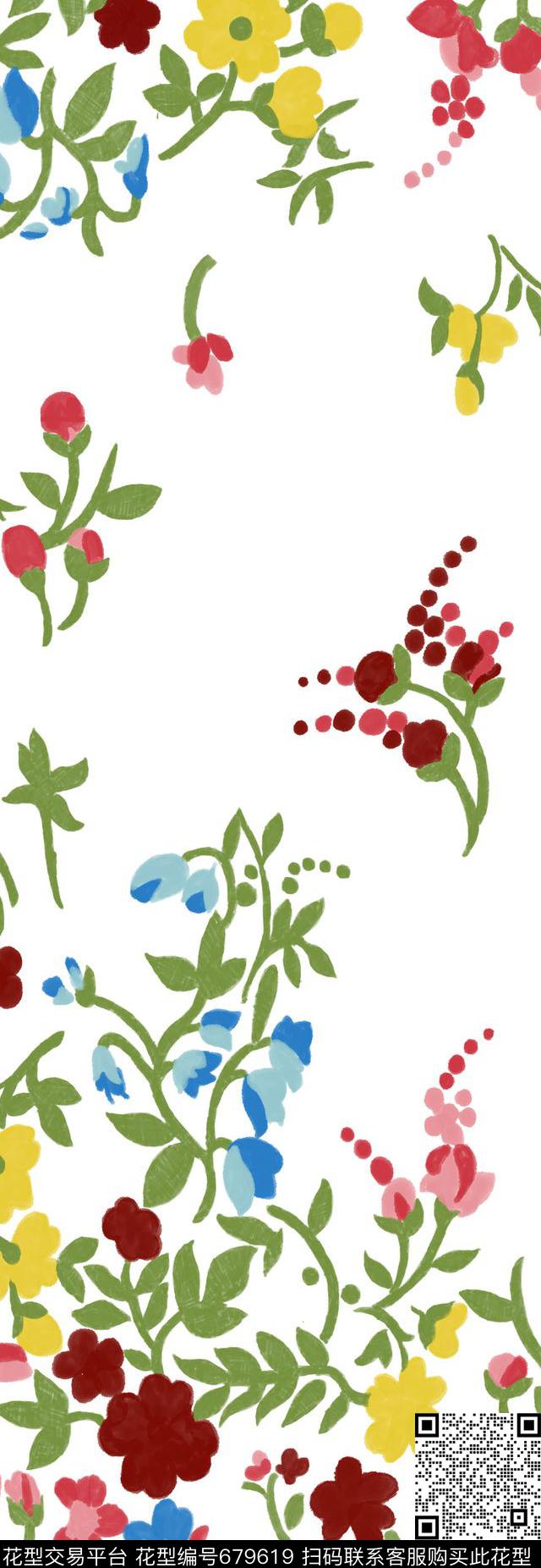 17SSCHIC传统花卉新时尚新款传统印花华亿平台下载（图片编号: 679619） - 瓦栏（Walan）
