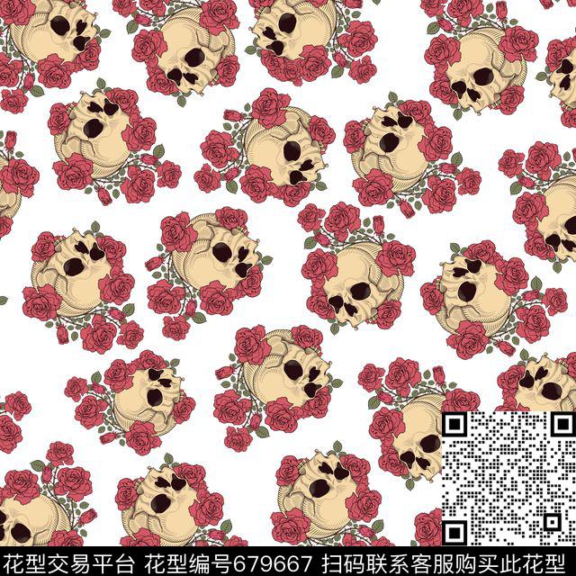 玫瑰花朵花卉数码印花华亿平台下载（图片编号: 679667） - 瓦栏（Walan）