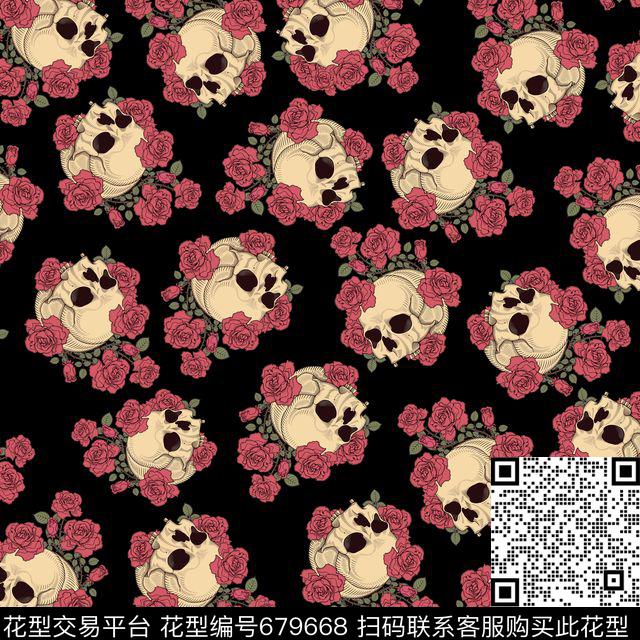 玫瑰花朵花卉数码印花华亿平台下载（图片编号: 679668） - 瓦栏（Walan）