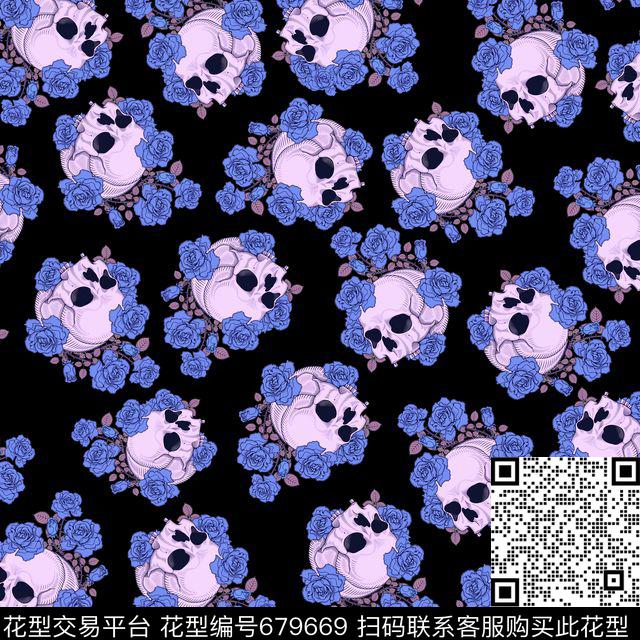 玫瑰花朵花卉数码印花华亿平台下载（图片编号: 679669） - 瓦栏（Walan）