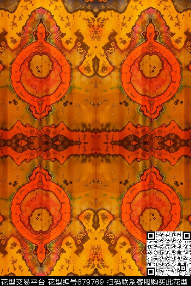 图腾文化艺术数码印花华亿平台下载（图片编号: 679769） - 瓦栏（Walan）