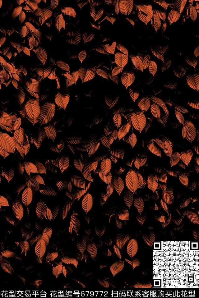 现代热带树叶数码印花华亿平台下载（图片编号: 679772） - 瓦栏（Walan）