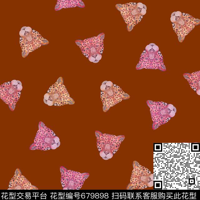 时尚女装民族风民族花纹豹子豹头数码印花华亿平台下载（图片编号: 679898） - 瓦栏（Walan）