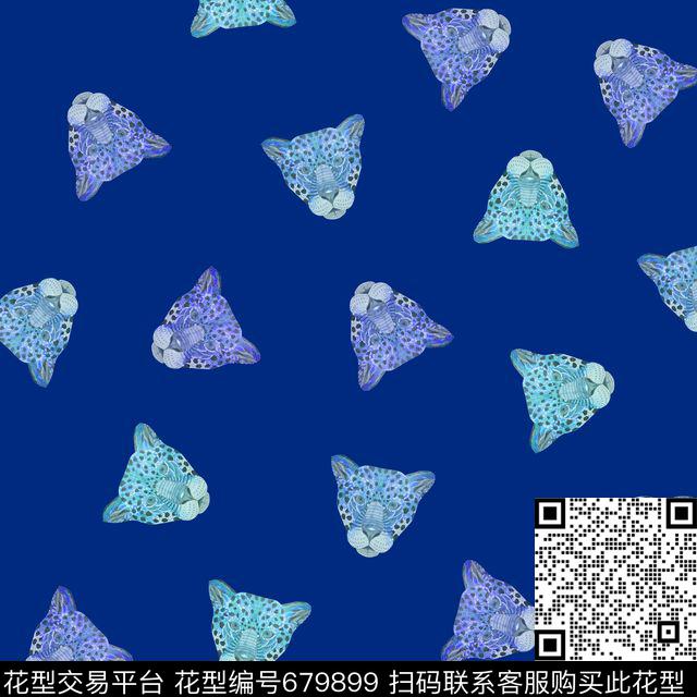 时尚女装民族风民族花纹豹子豹头数码印花华亿平台下载（图片编号: 679899） - 瓦栏（Walan）