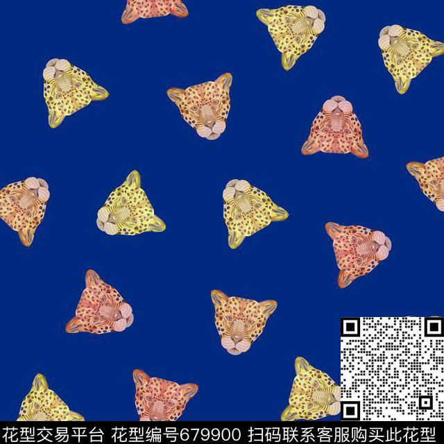 时尚女装民族风民族花纹豹子豹头数码印花华亿平台下载（图片编号: 679900） - 瓦栏（Walan）