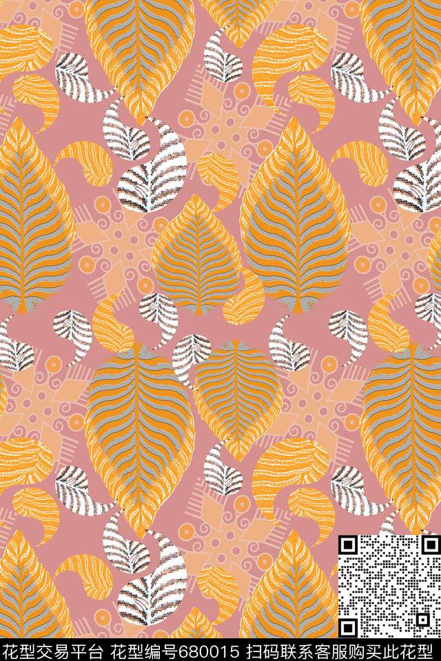 腰果花组合佩斯利图案创意佩斯利花纹数码印花华亿平台下载（图片编号: 680015） - 瓦栏（Walan）