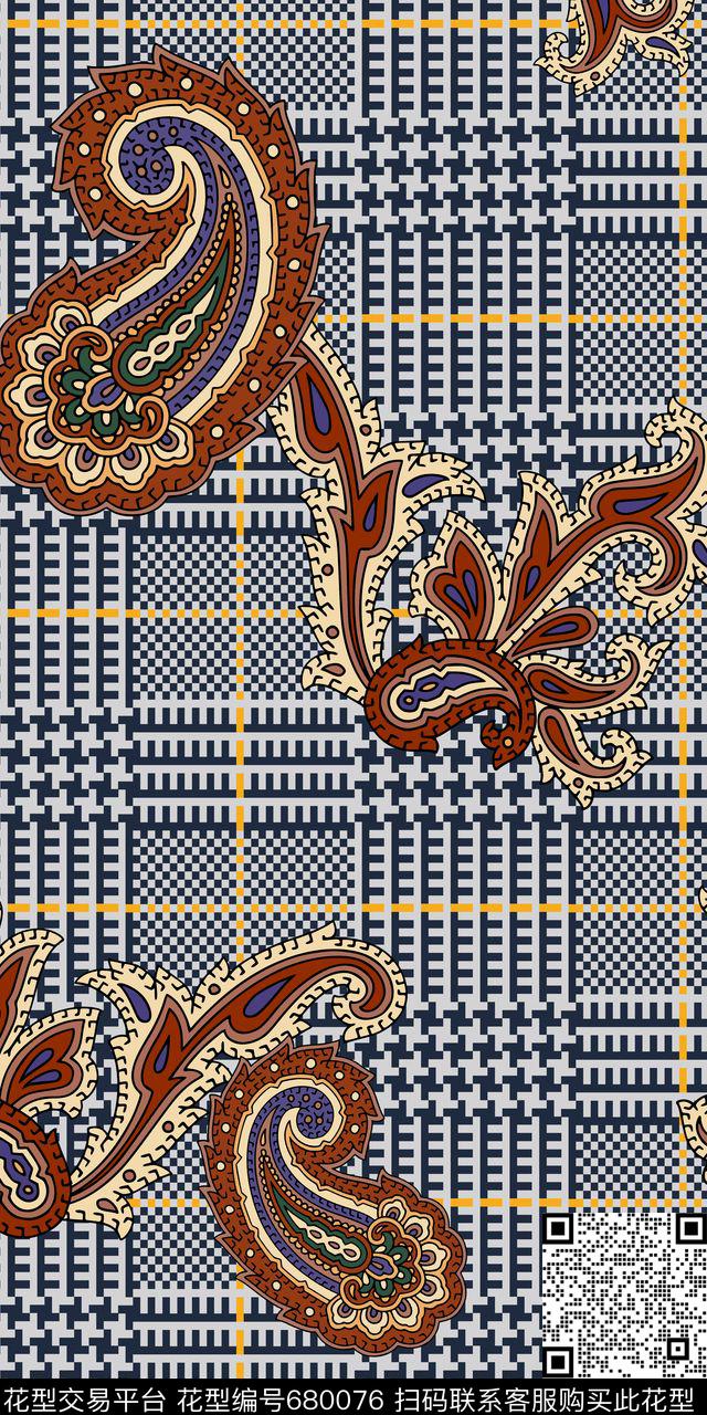 几何民族佩斯利传统印花华亿平台下载（图片编号: 680076） - 瓦栏（Walan）