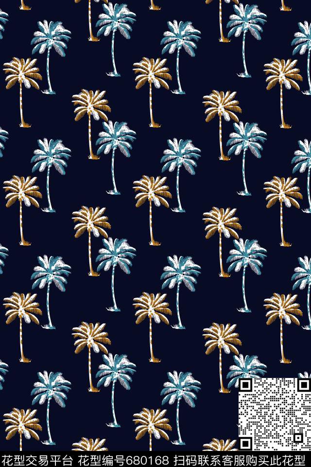 棕榈树女装热带华亿平台传统印花华亿平台下载（图片编号: 680168） - 瓦栏（Walan）