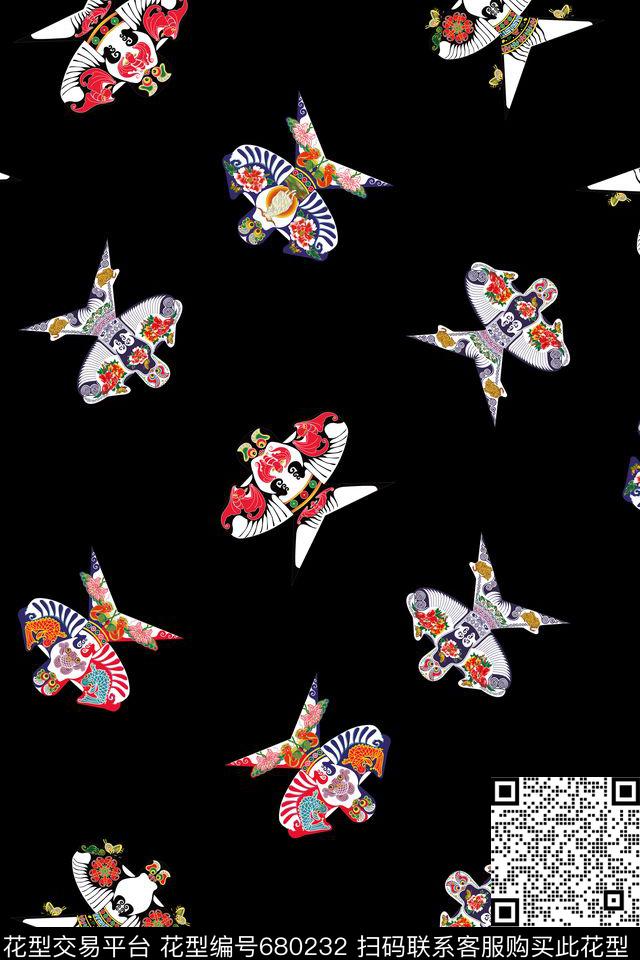 民族风中国风国画数码印花华亿平台下载（图片编号: 680232） - 瓦栏（Walan）