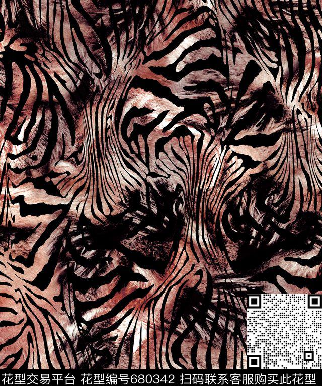 Fei-女装野兽斑纹数码印花华亿平台下载（图片编号: 680342） - 瓦栏（Walan）