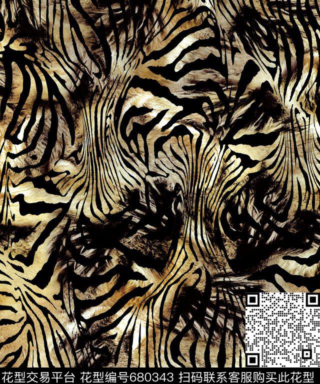 Fei-女装野兽斑纹数码印花华亿平台下载（图片编号: 680343） - 瓦栏（Walan）