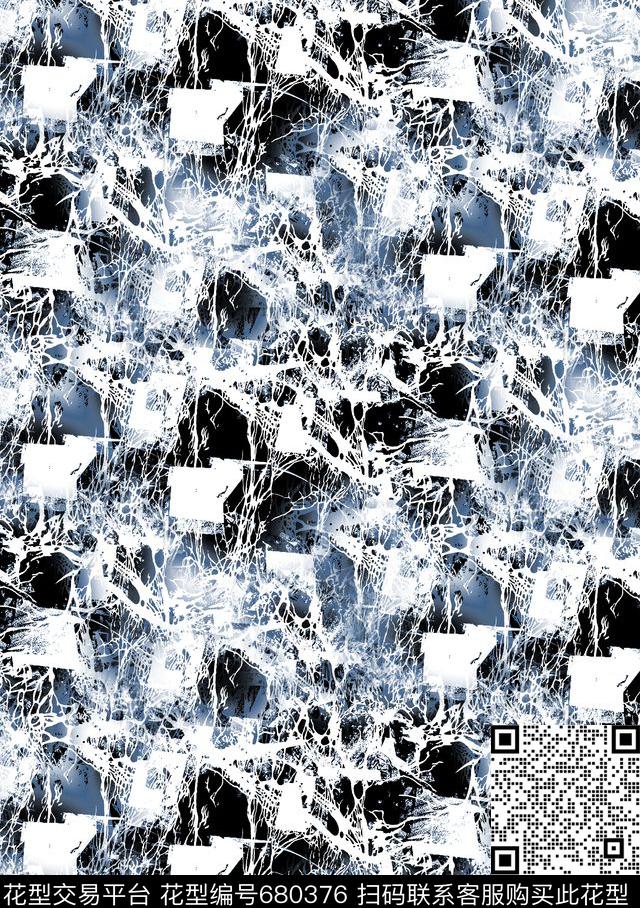 抽象几何图形纹路数码印花华亿平台下载（图片编号: 680376） - 瓦栏（Walan）