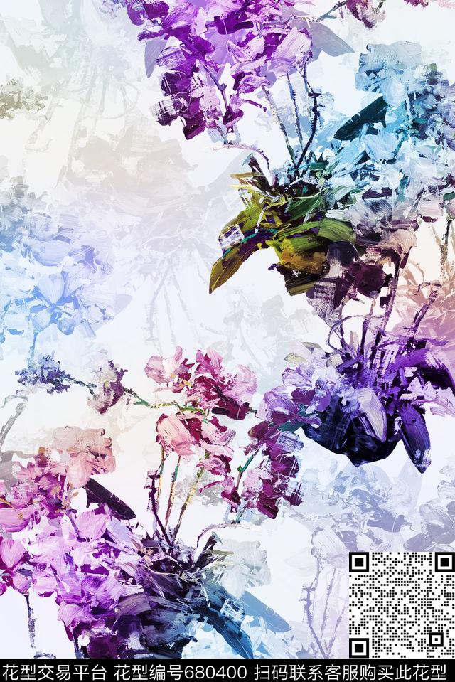 小碎花花朵花卉数码印花华亿平台下载（图片编号: 680400） - 瓦栏（Walan）