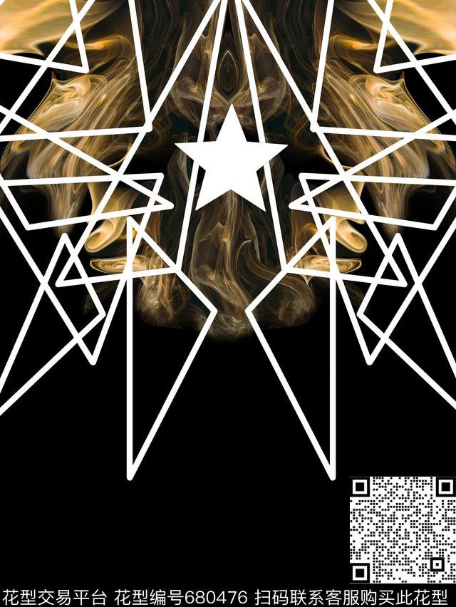 男装T桖胸花数码印花华亿平台下载（图片编号: 680476） - 瓦栏（Walan）