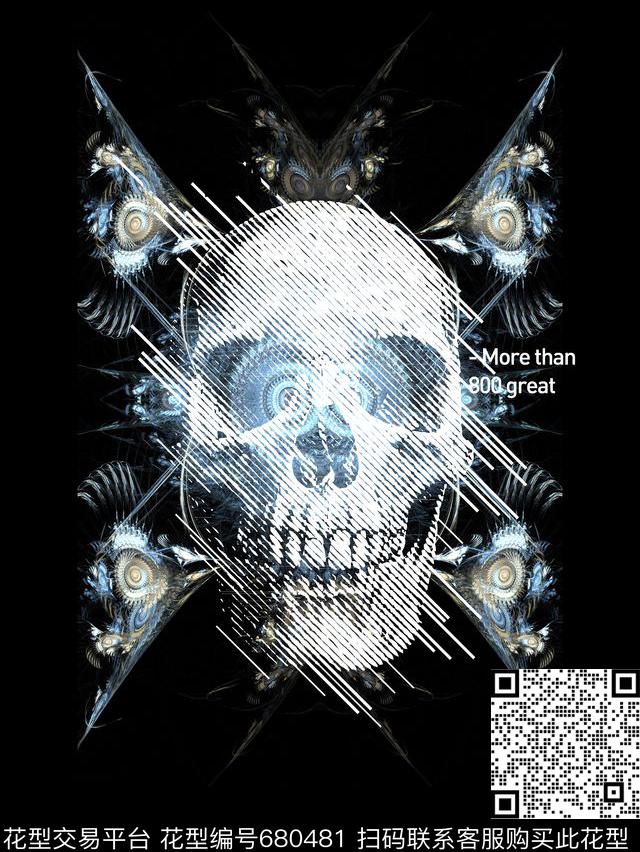 男装T桖胸花数码印花华亿平台下载（图片编号: 680481） - 瓦栏（Walan）