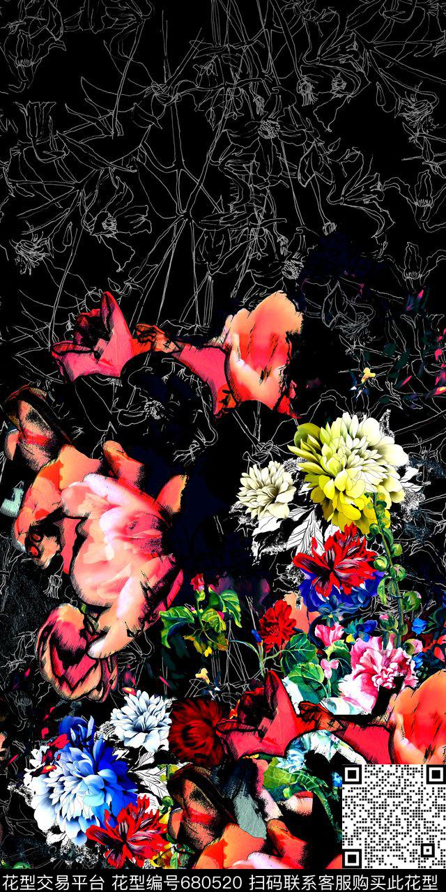 女装定位数码印花华亿平台下载（图片编号: 680520） - 瓦栏（Walan）