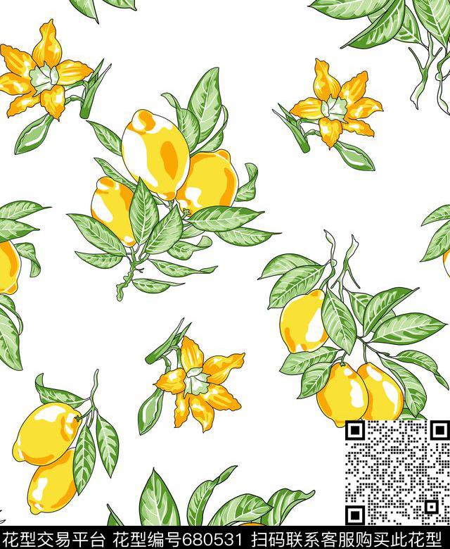 花卉女装家纺传统印花华亿平台下载（图片编号: 680531） - 瓦栏（Walan）